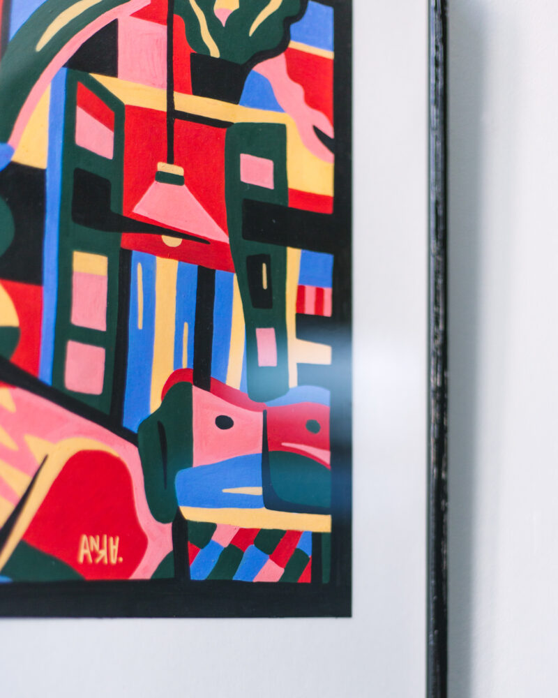 SOLD - Woonkamer schilderij - Afbeelding 4