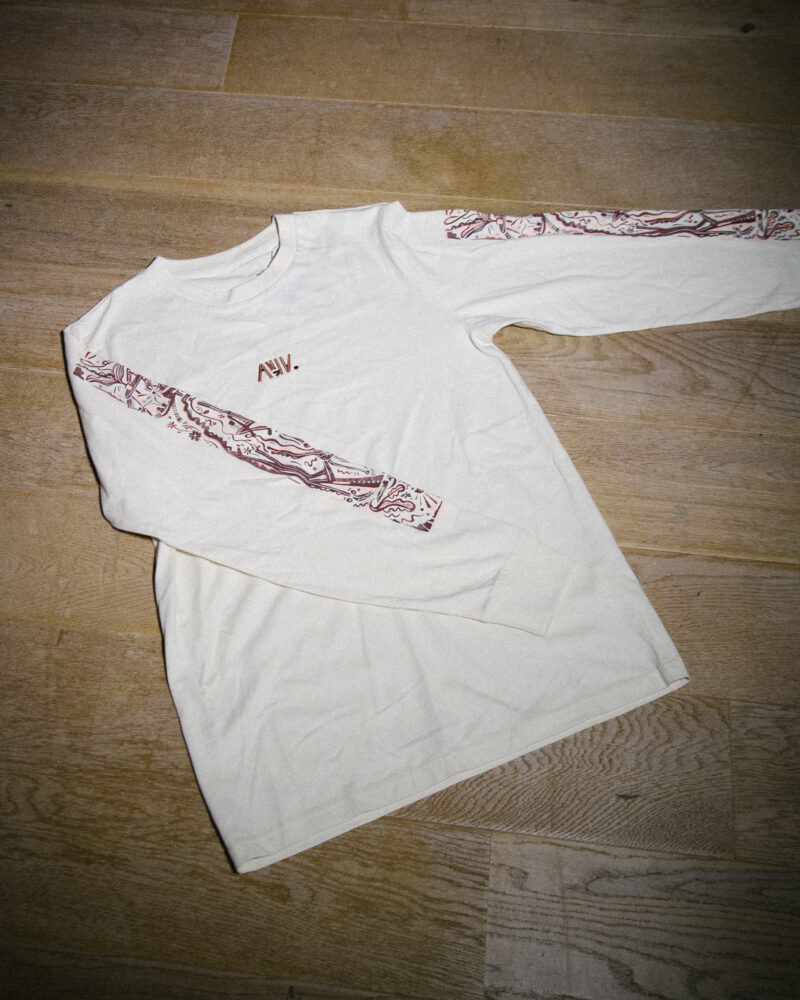 NEW - sleeve print natural raw - Afbeelding 3