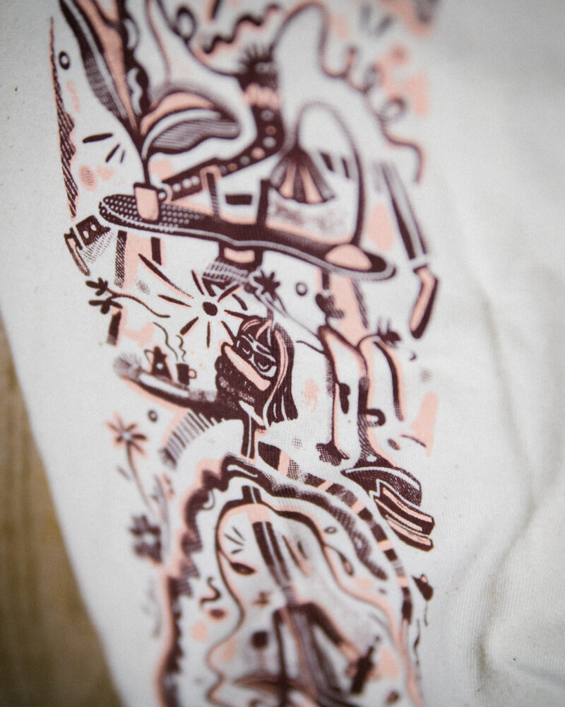 NEW - sleeve print natural raw - Afbeelding 4