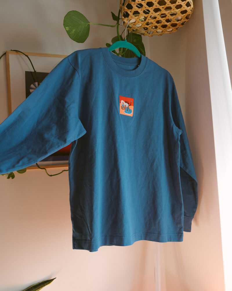 longsleeve monster blauw